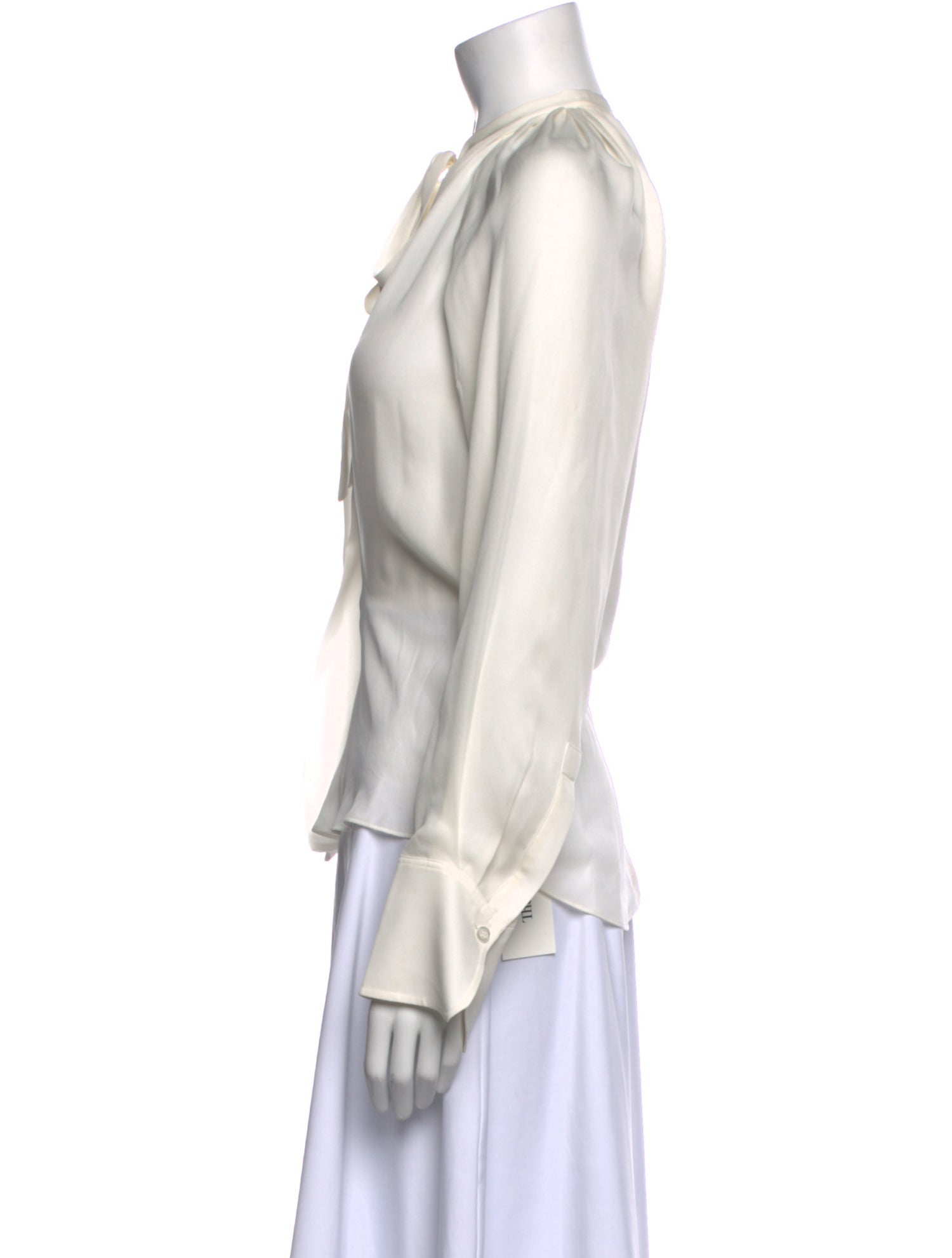 A.L.C. Silk Tie Neck Blouse