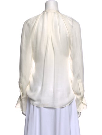 A.L.C. Silk Tie Neck Blouse