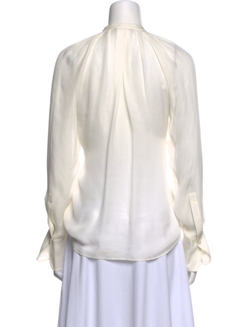 A.L.C. Silk Tie Neck Blouse