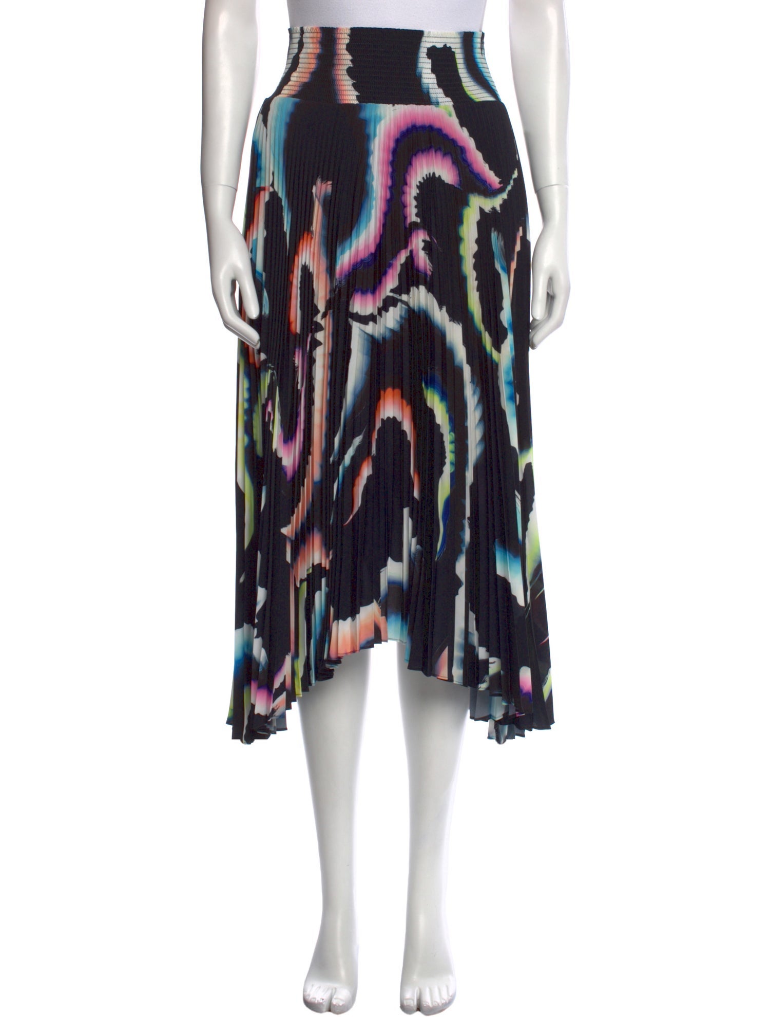 A.L.C. Tie-Dye Print Midi Length Skirt