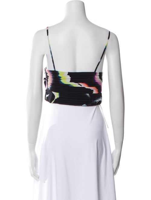 A.L.C. Printed Square Neckline Crop Top