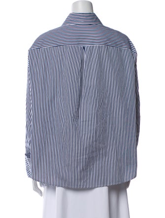A.L.C. Striped Long Sleeve Button-Up Top
