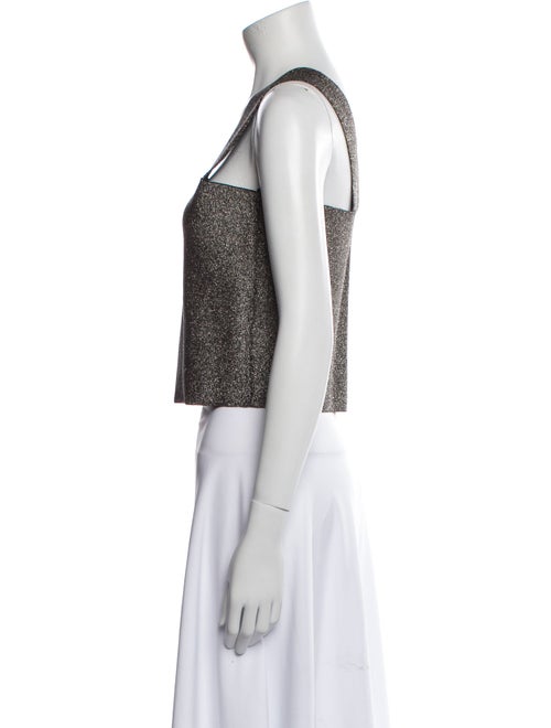 A.L.C. Printed Square Neckline Crop Top