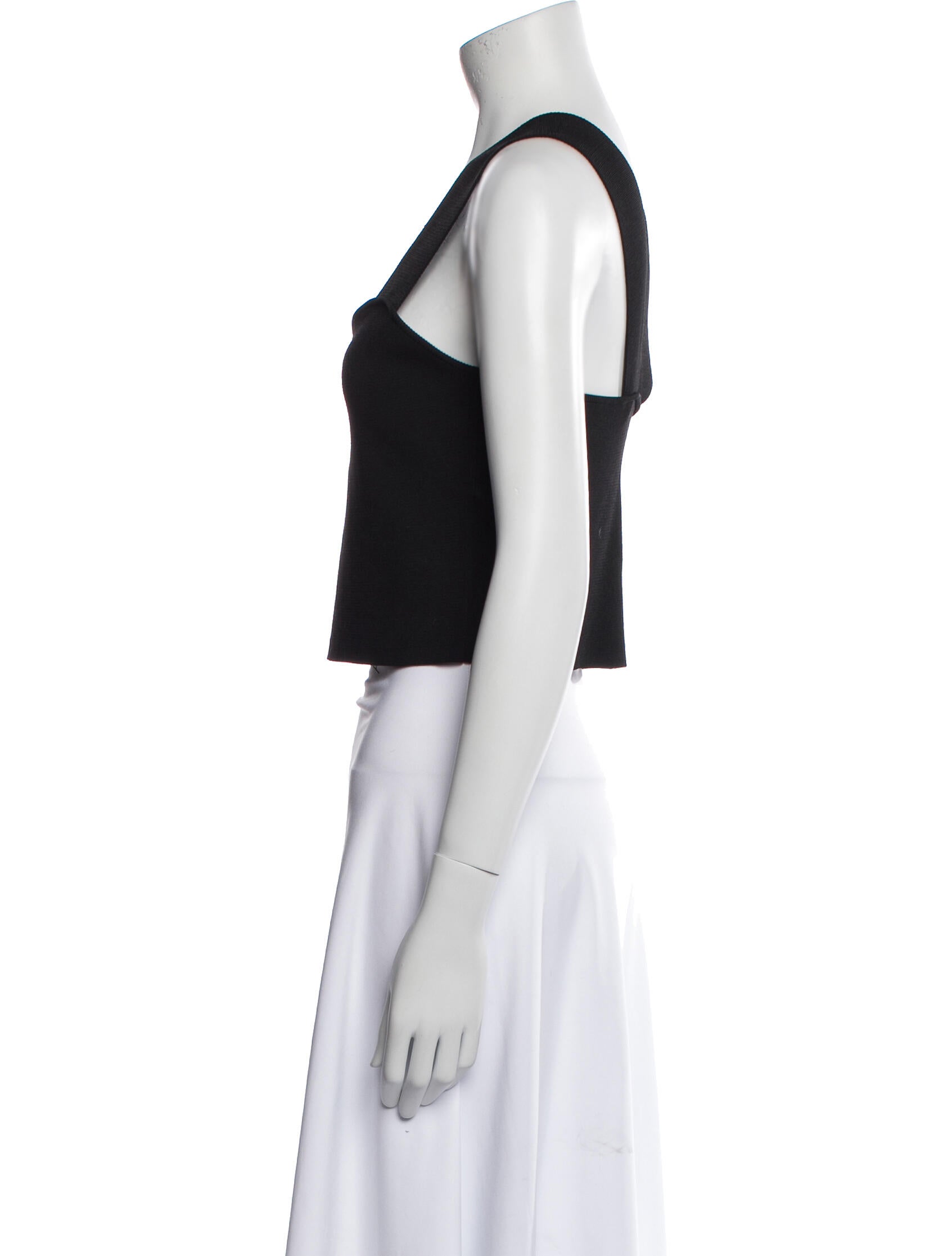 A.L.C. V-Neck Sleeveless Crop Top
