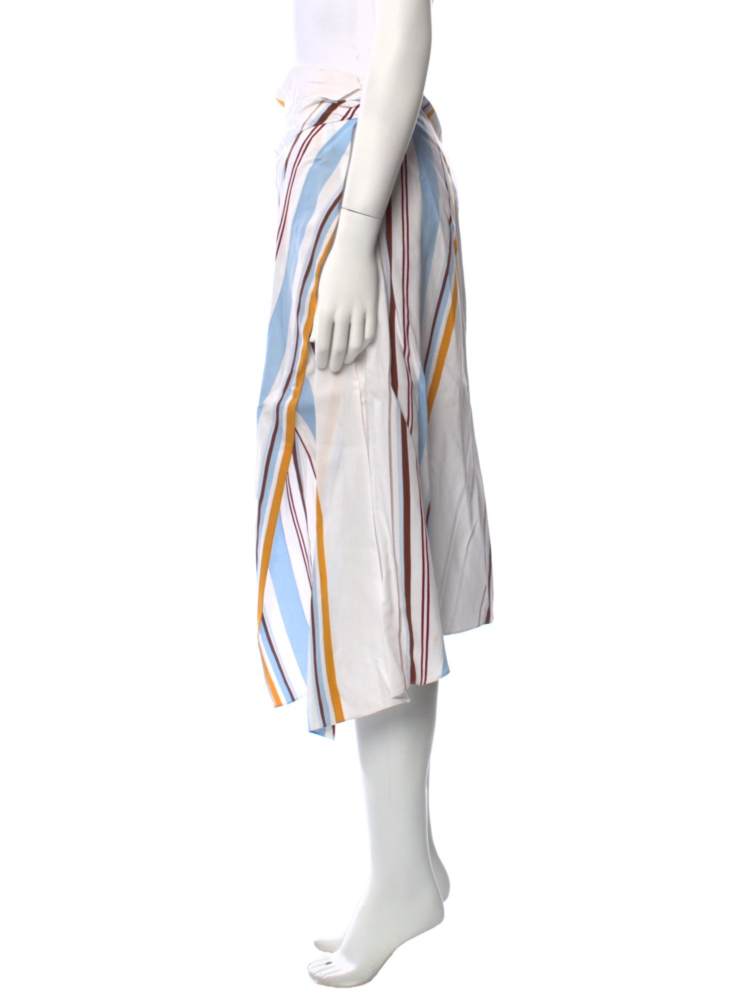 A.L.C. Striped Midi Length Skirt