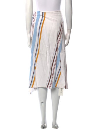 A.L.C. Striped Midi Length Skirt