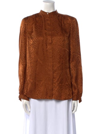 A.L.C. Silk Mock Neck Blouse
