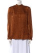 A.L.C. Silk Mock Neck Blouse