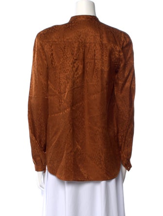 A.L.C. Silk Mock Neck Blouse