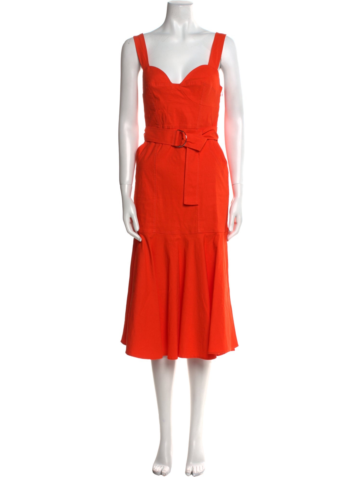 A.L.C. Square Neckline Midi Length Dress