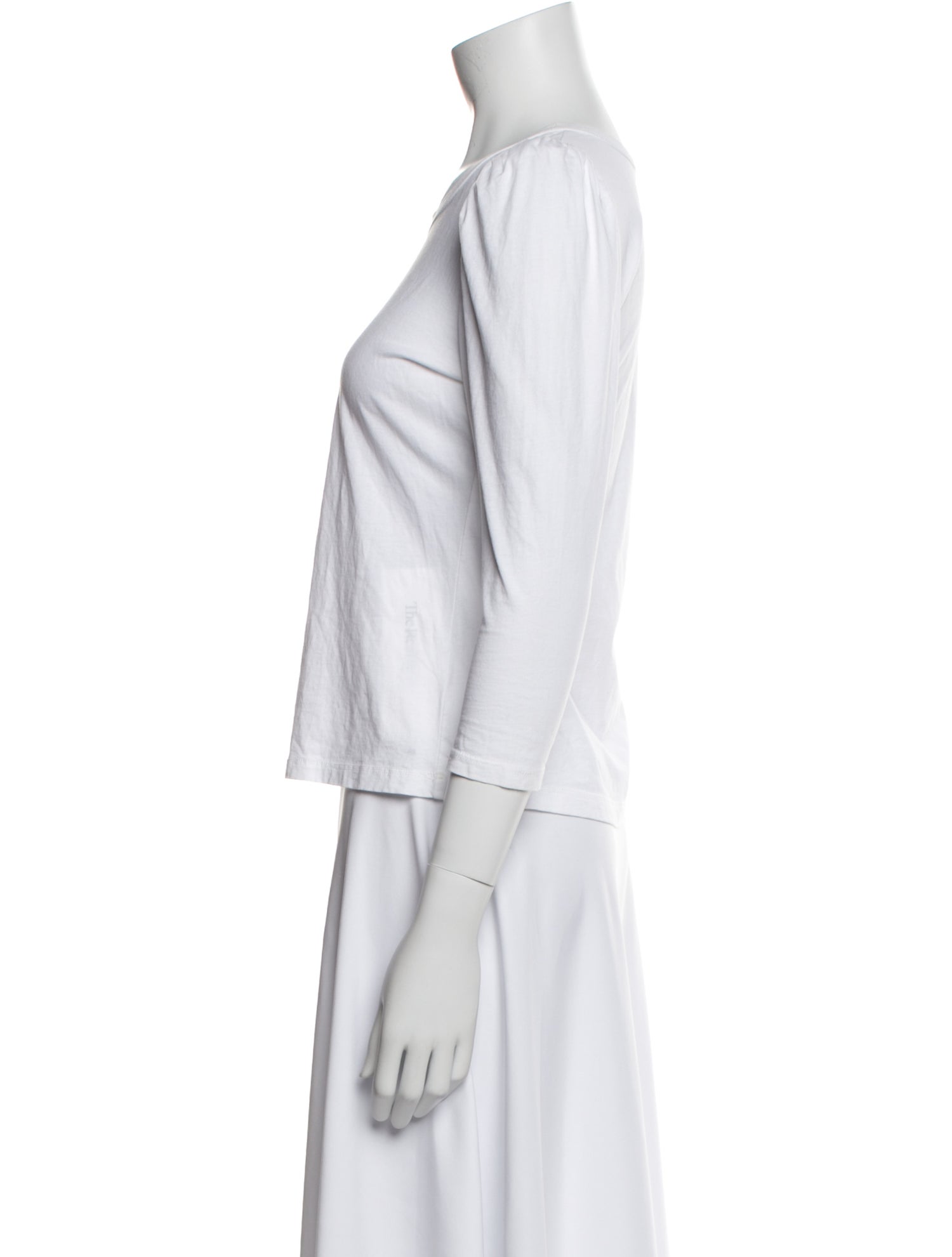 A.L.C. Bateau Neckline Three-Quarter Sleeve Top