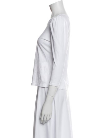 A.L.C. Bateau Neckline Three-Quarter Sleeve Top