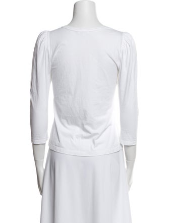 A.L.C. Bateau Neckline Three-Quarter Sleeve Top