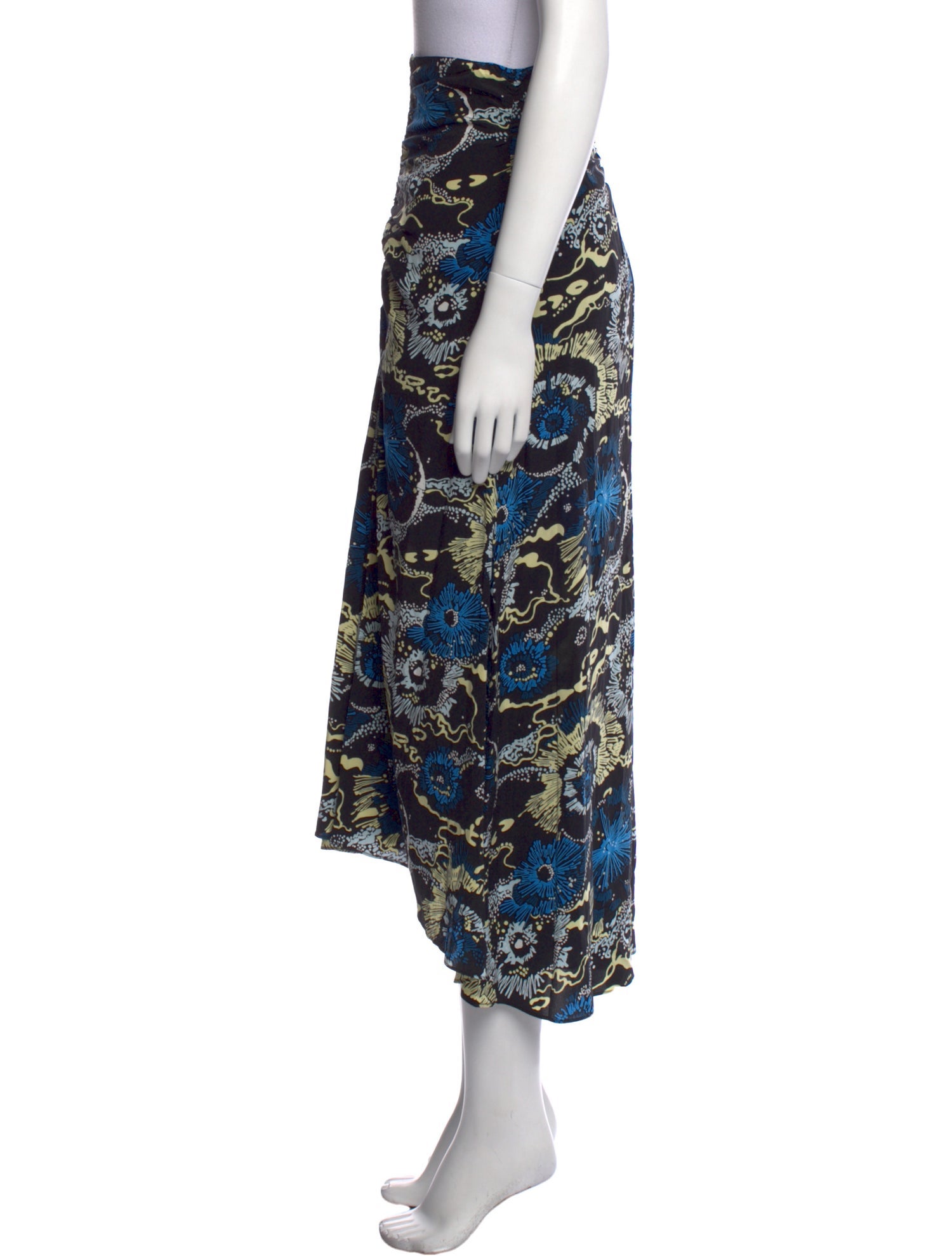 A.L.C. Silk Midi Length Skirt