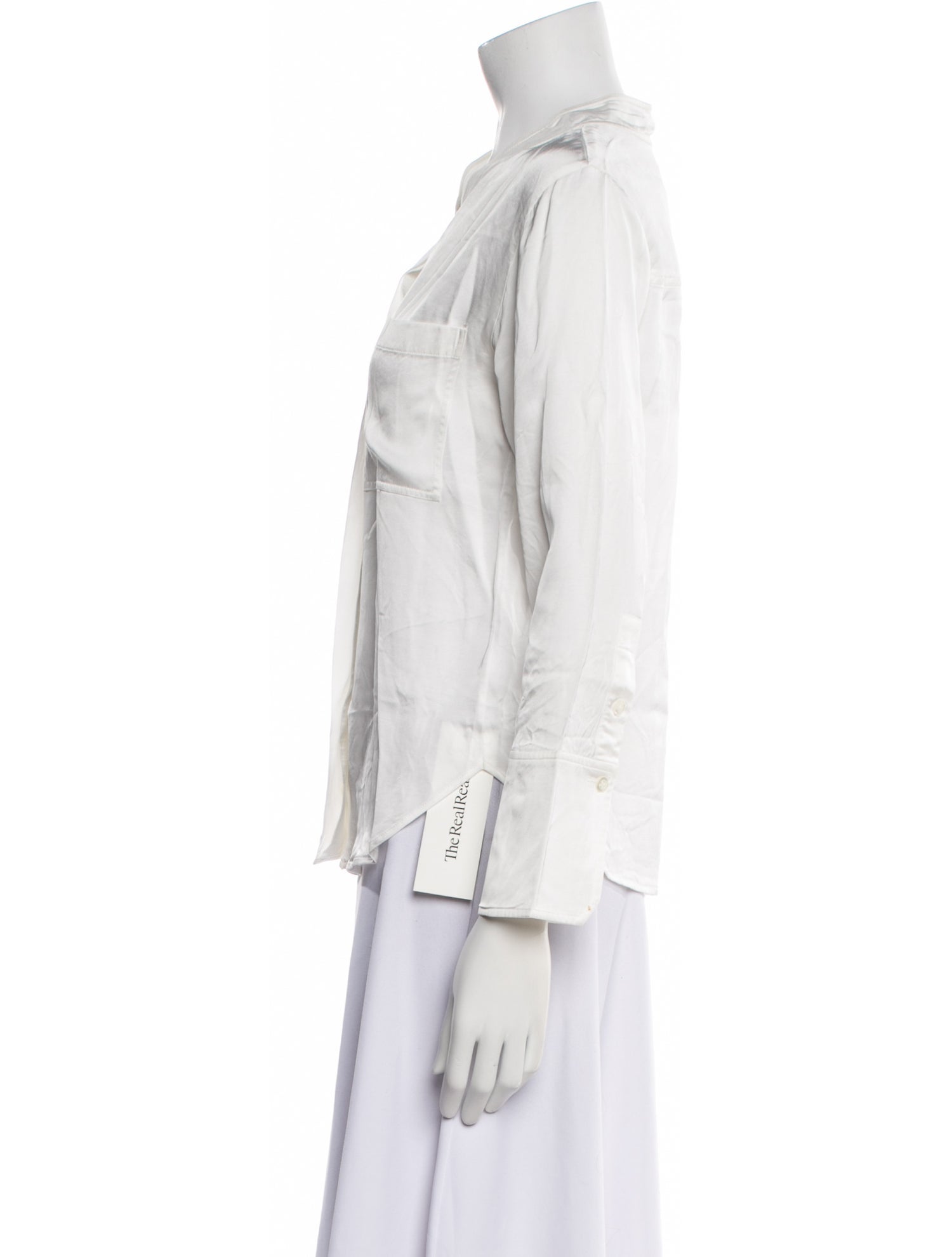 A.L.C. Three-Quarter Sleeve Button-Up Top