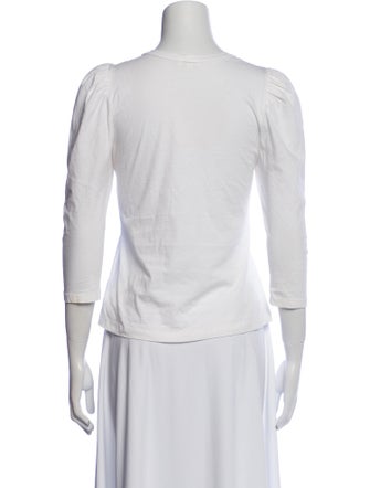 A.L.C. Scoop Neck Three-Quarter Sleeve T-Shirt