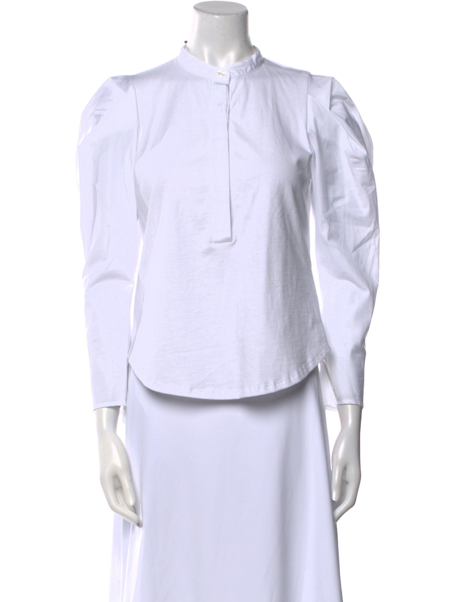 A.L.C. Mock Neck Three-Quarter Sleeve Button-Up Top w/ Tags