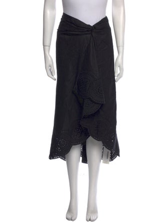 A.L.C. Linen Midi Length Skirt