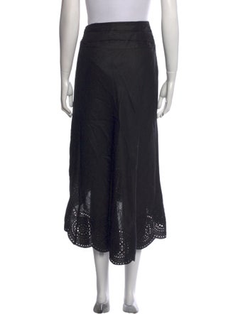 A.L.C. Linen Midi Length Skirt