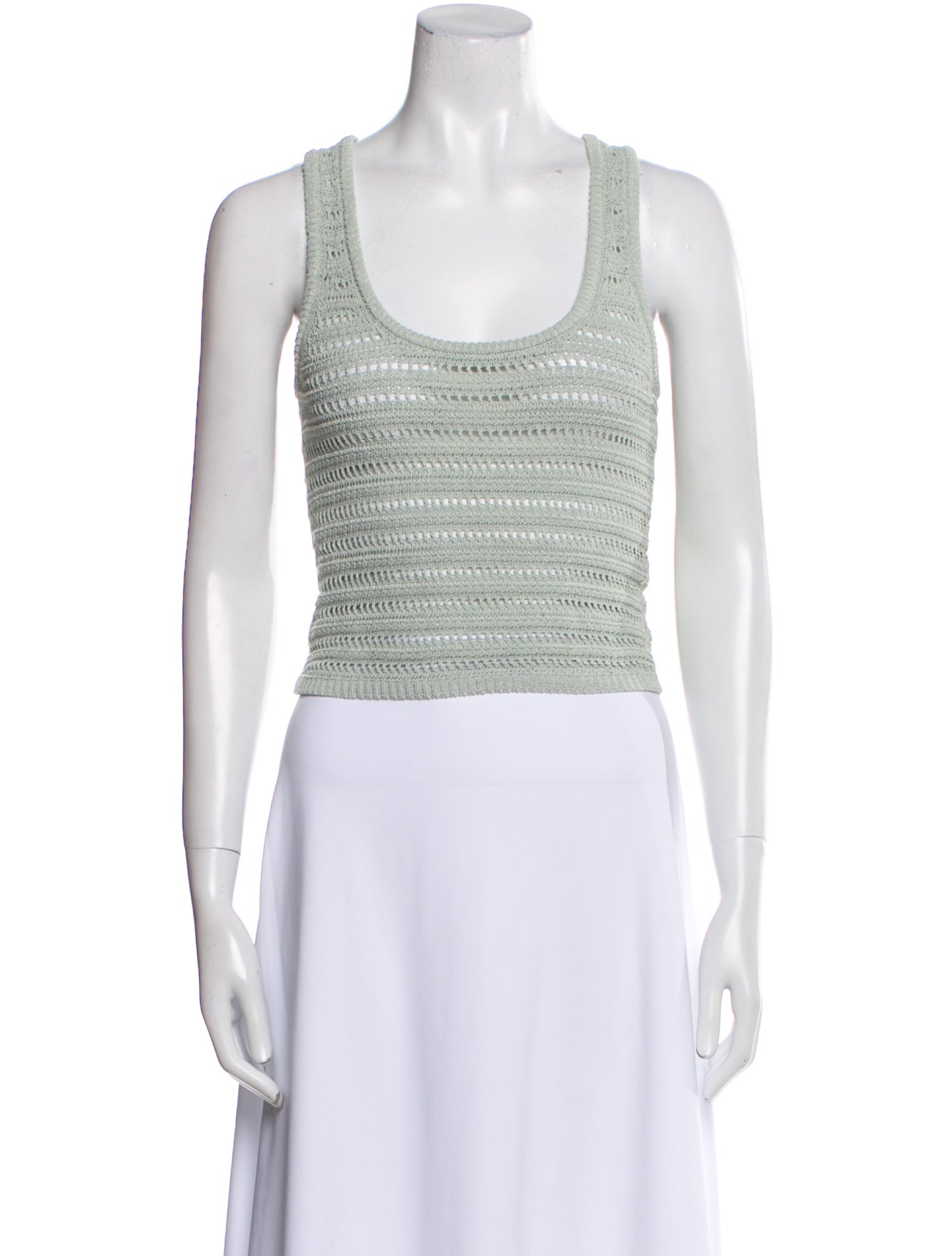 A.L.C. Scoop Neck Sleeveless Crop Top