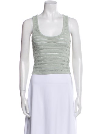 A.L.C. Scoop Neck Sleeveless Crop Top