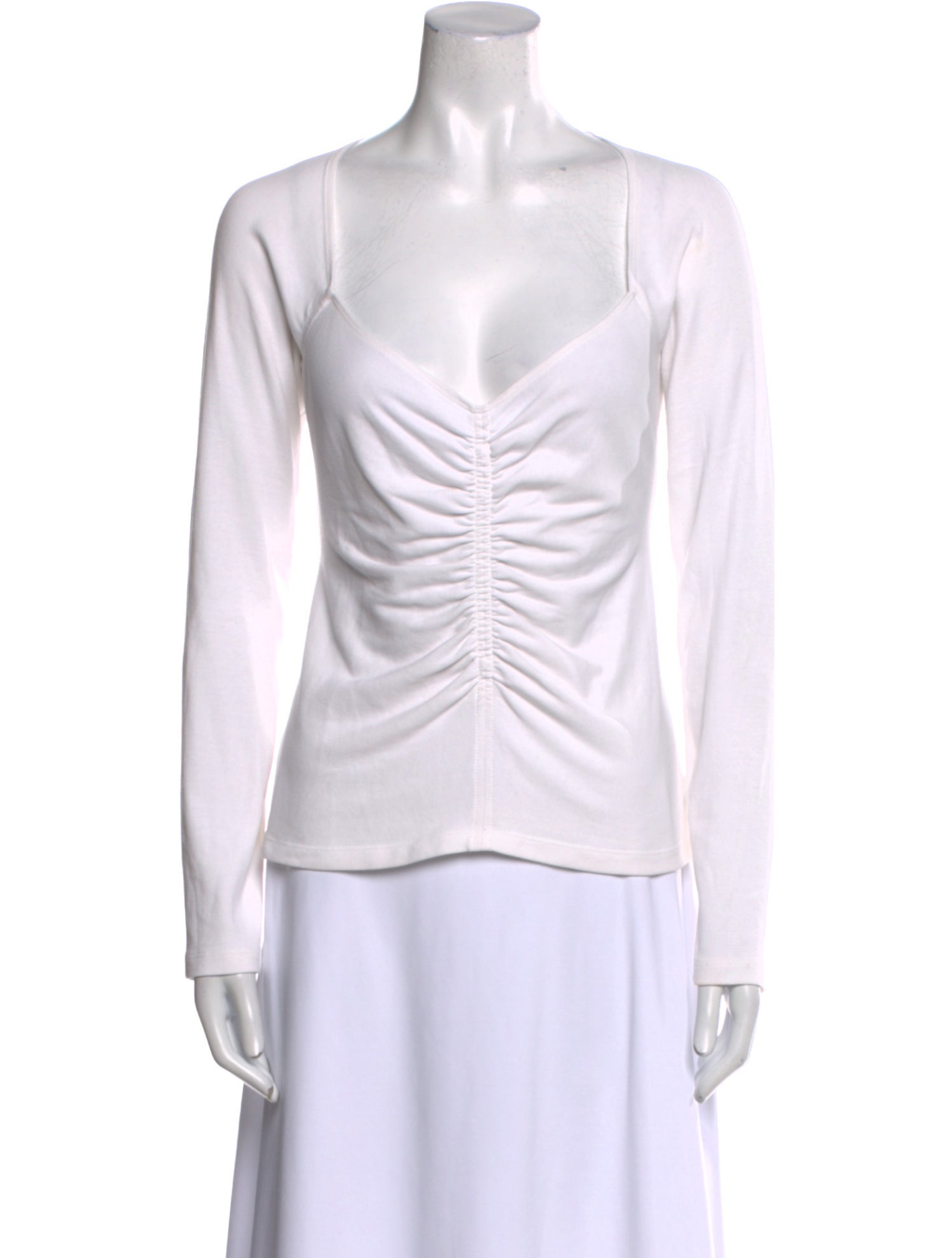 A.L.C. V-Neck Long Sleeve Blouse