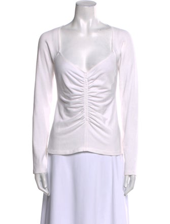 A.L.C. V-Neck Long Sleeve Blouse