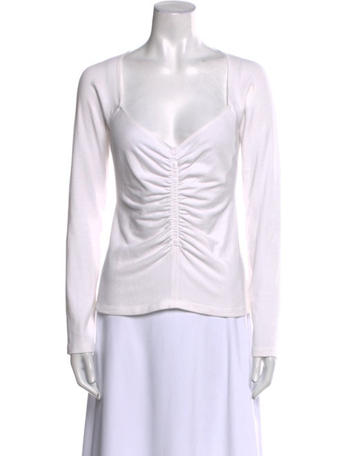 A.L.C. V-Neck Long Sleeve Blouse