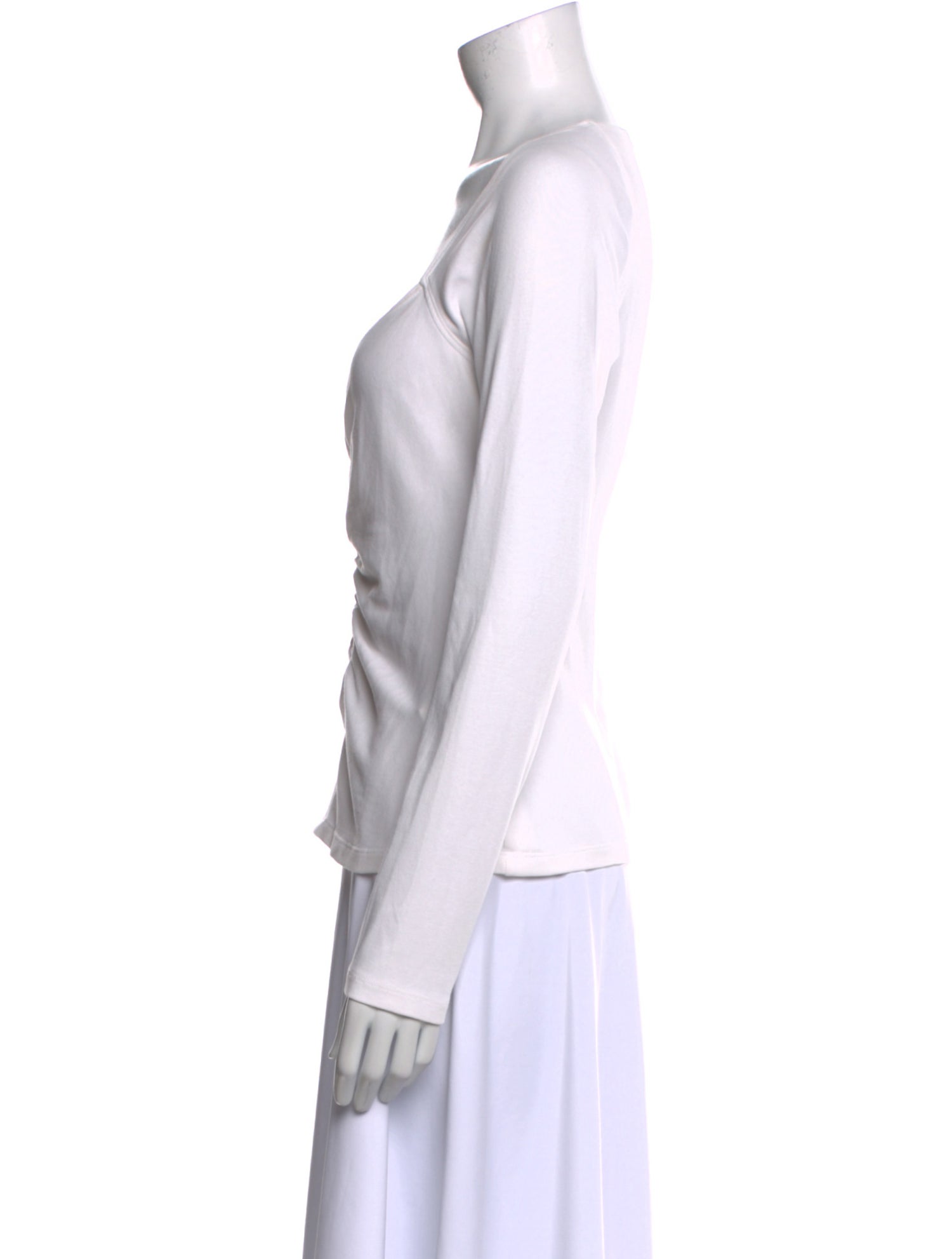 A.L.C. V-Neck Long Sleeve Blouse