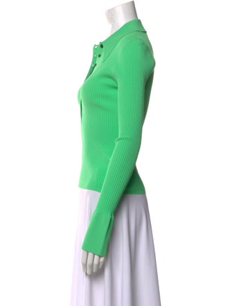 A.L.C. V-Neck Long Sleeve Polo