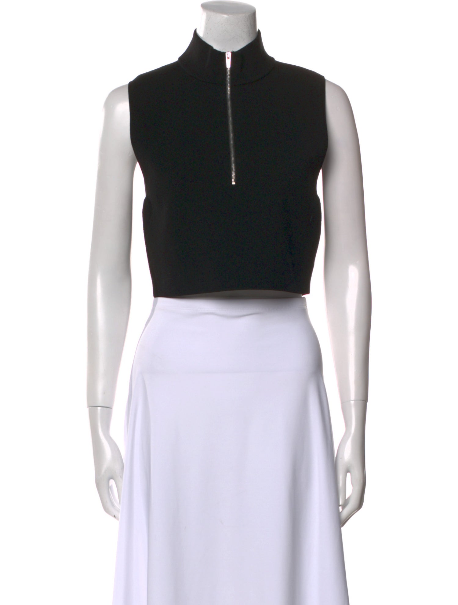 A.L.C. Mock Neck Sleeveless Crop Top