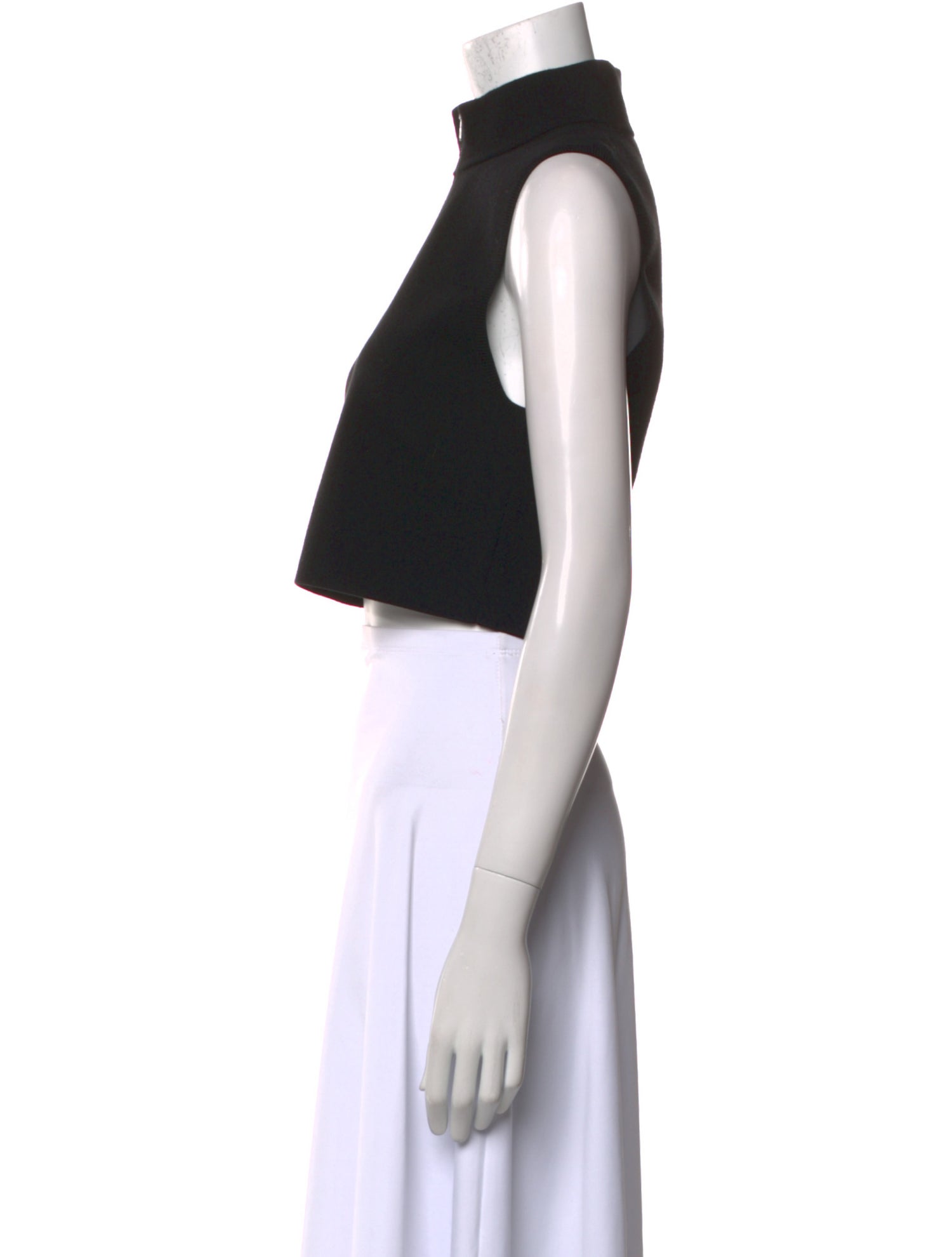 A.L.C. Mock Neck Sleeveless Crop Top