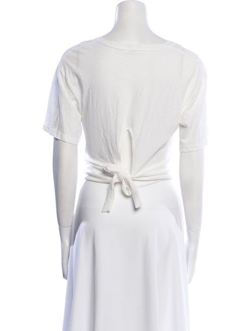 A.L.C. Bateau Neckline Short Sleeve Crop Top