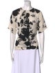 A.L.C. Silk Floral Print T-Shirt