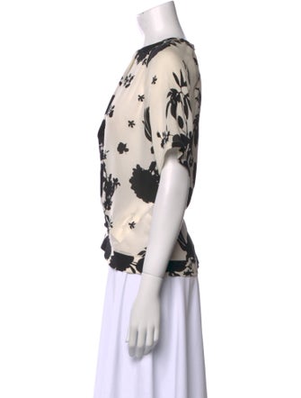 A.L.C. Silk Floral Print T-Shirt