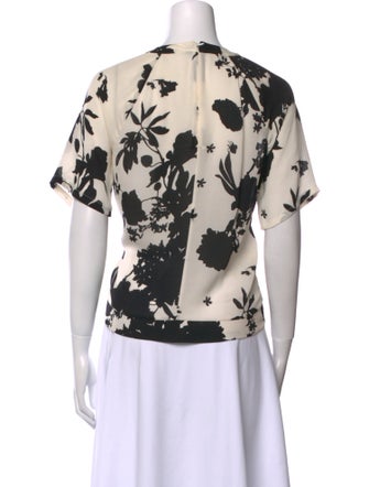 A.L.C. Silk Floral Print T-Shirt