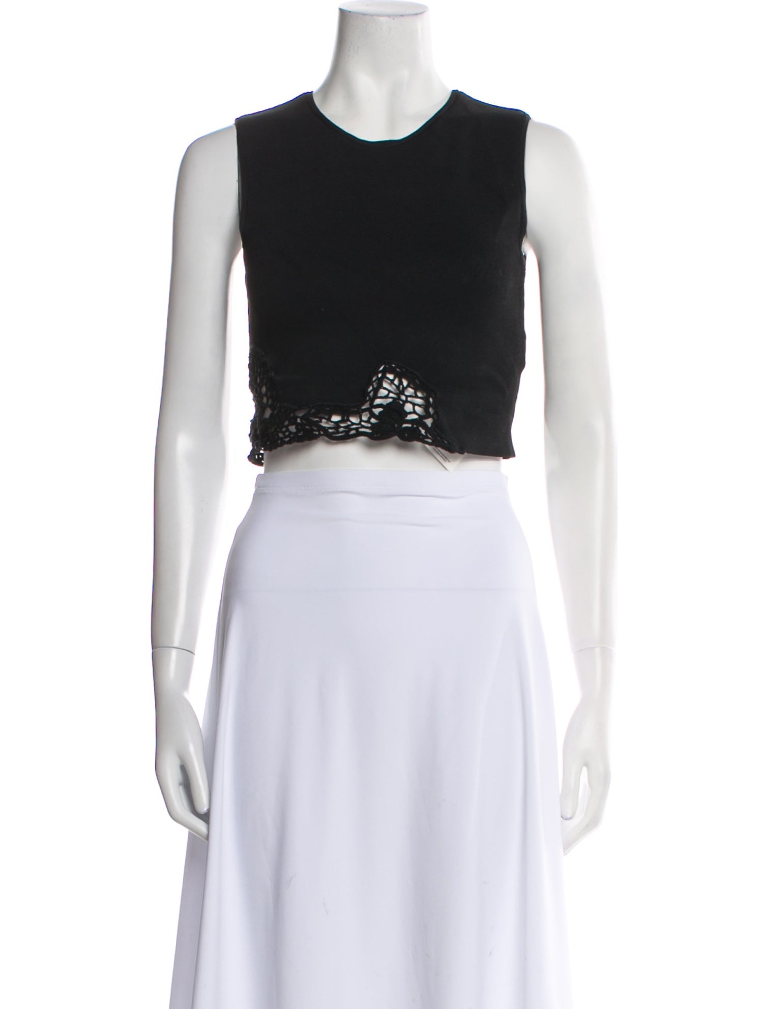 A.L.C. Crew Neck Sleeveless Crop Top