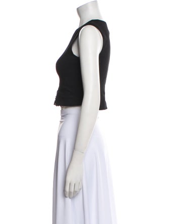 A.L.C. Crew Neck Sleeveless Crop Top