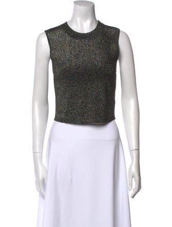 A.L.C. Crew Neck Sleeveless Crop Top