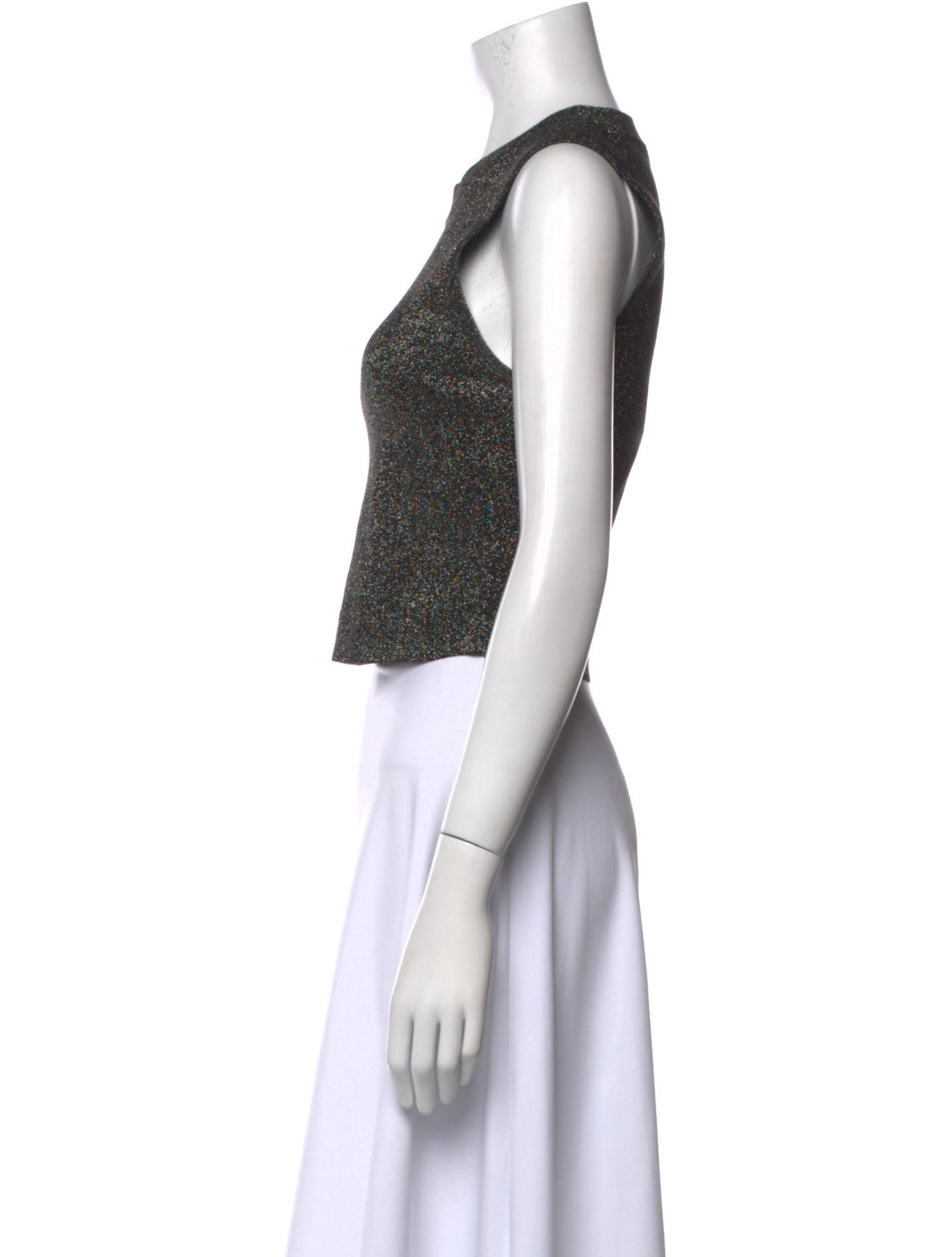 A.L.C. Crew Neck Sleeveless Crop Top