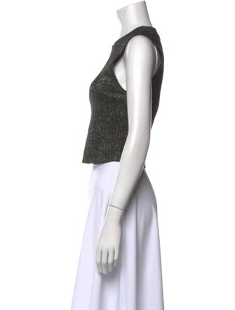 A.L.C. Crew Neck Sleeveless Crop Top