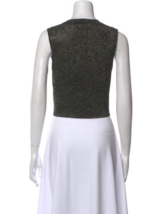 A.L.C. Crew Neck Sleeveless Crop Top