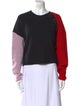 A.L.C. Colorblock Pattern Crew Neck Sweater