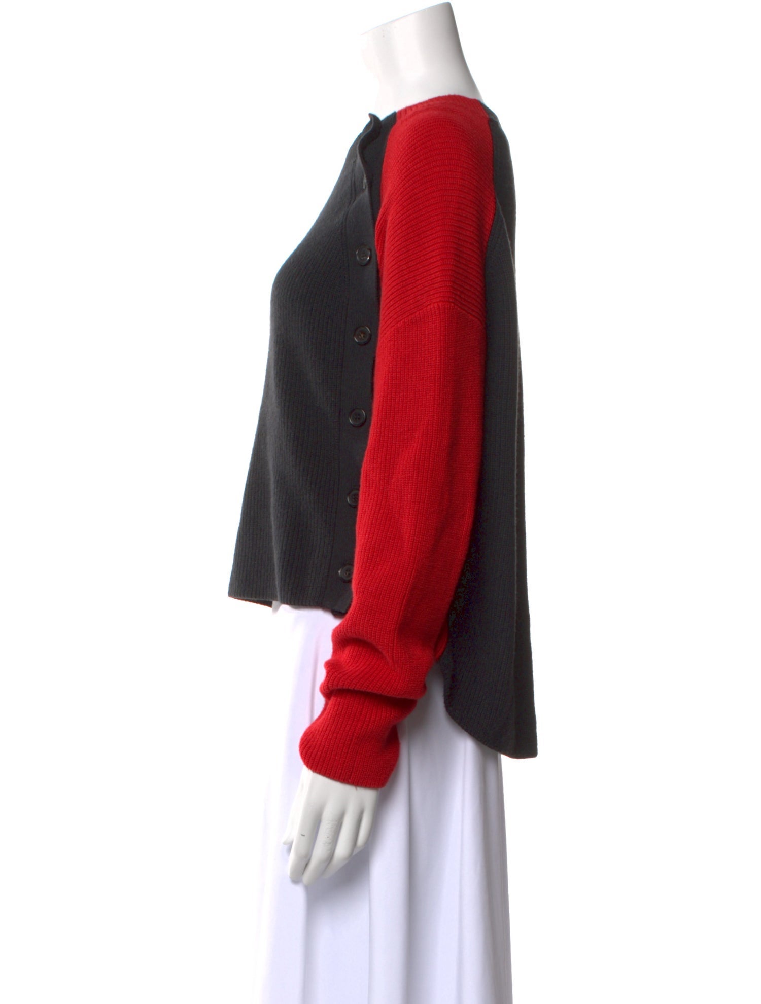 A.L.C. Colorblock Pattern Crew Neck Sweater