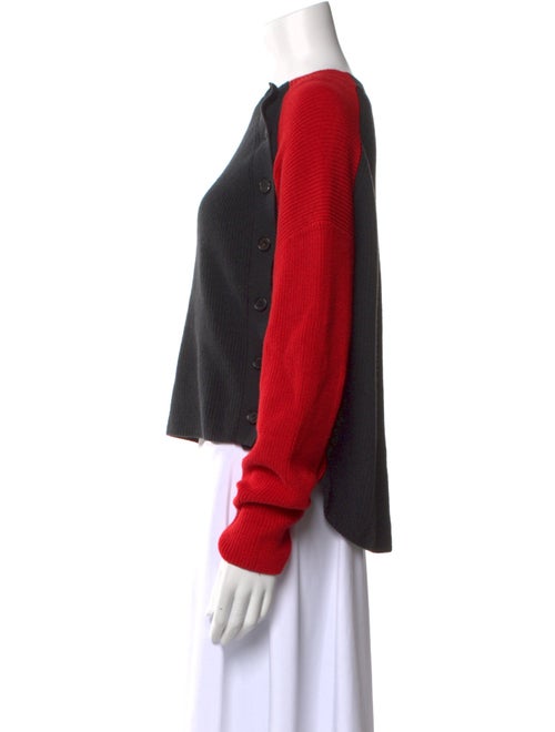 A.L.C. Colorblock Pattern Crew Neck Sweater