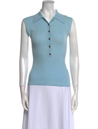 A.L.C. V-Neck Sleeveless Polo