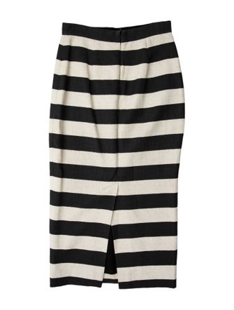 A.L.C. Striped Midi Length Skirt