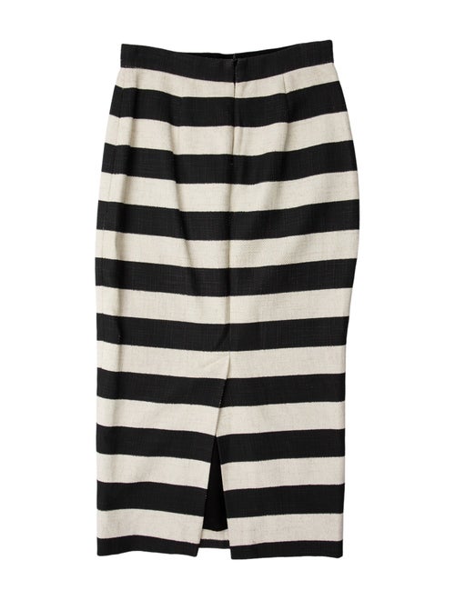 A.L.C. Striped Midi Length Skirt