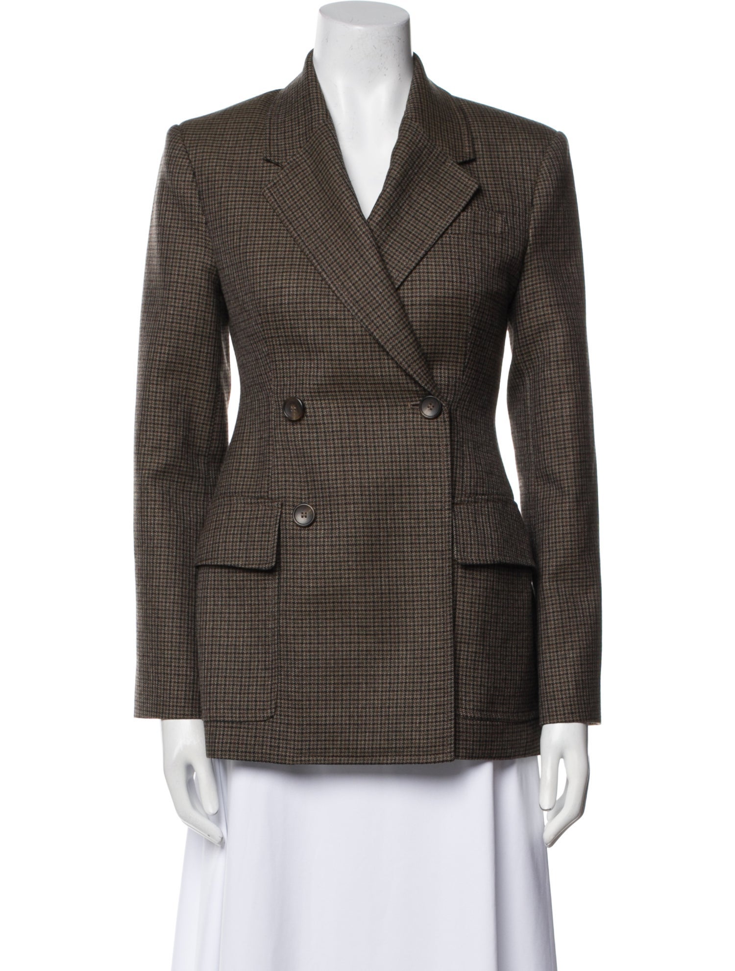 A.L.C. Wool Plaid Print Blazer