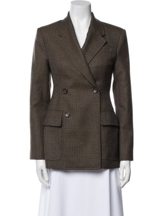 A.L.C. Wool Plaid Print Blazer